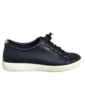Ecco Soft 7 Black Leather Shoes